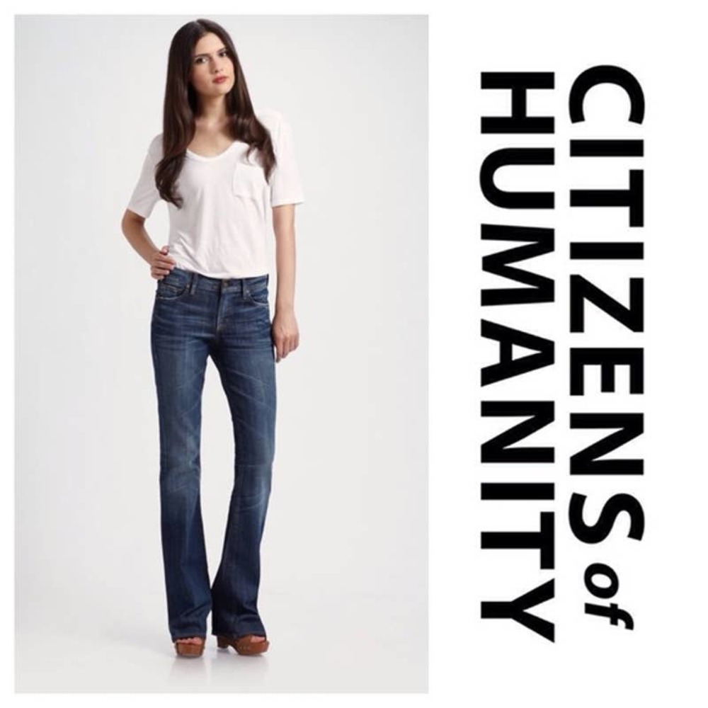 Citizens of Humanity Amber High Rise Bootcut Jeans 26 Med Wash Stretch Blue
